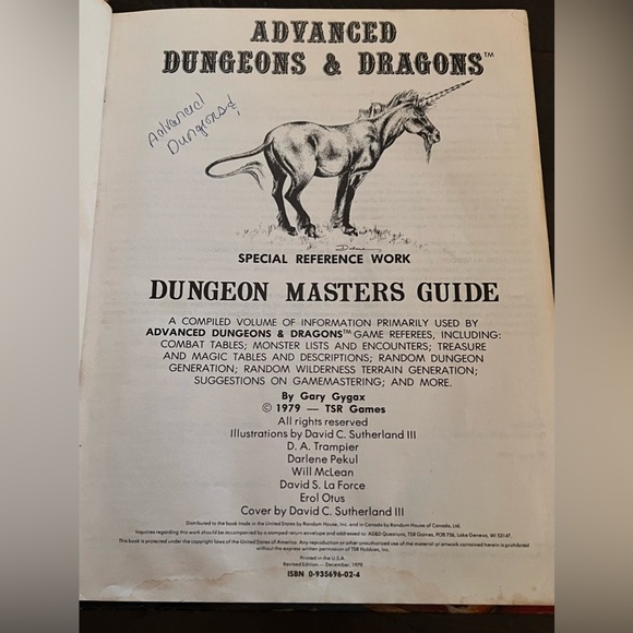 Advanced D&D TSR 1979 Dungeon Masters Guide 1st Revised Edition Hardcover - Picture 13 of 15